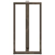 Крака за бар маса, Т-образни, 2 бр., черни, 60x35x(110-111) см, стомана