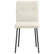 Трапезни столове, 2 бр, кремави, кадифе