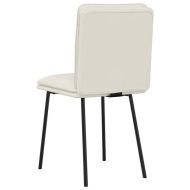 Трапезни столове, 2 бр, кремави, кадифе