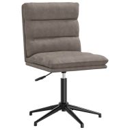 Трапезен стол, сив, изкуствена кожа