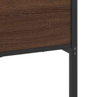 Метална рамка за легло, без матрак, кафяв дъб, 200x200 см