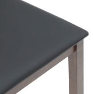 Трапезни столове с възглавници 2бр Кафяв масивна дървесина гума