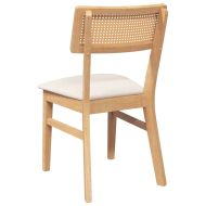 Трапезни столове с възглавници 2 бр масивна дървесина гума