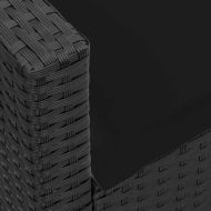 Градински комплект с възглавници L-образна, 4 части, полиратан