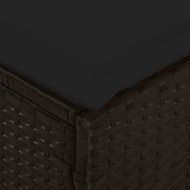 Градински комплект с възглавници L-образна, 4 части, полиратан