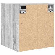 Нощни шкафчета за стенен монтаж, 2 бр, сив сонома, 38x34x40 см