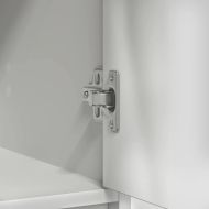 Бюфет с чекмеджета и вратички, бял, 70,5x34x74,5 см