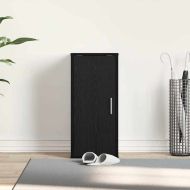 Шкаф за обувки, черен дъб, 32x35x70 см, инженерно дърво