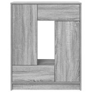 Бюфет с чекмеджета и вратички, сив сонома, 73x31x90 см