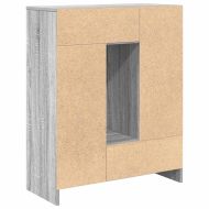 Бюфет с чекмеджета и вратички, сив сонома, 73x31x90 см