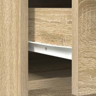 Бюфет с чекмеджета и вратички, дъб сонома, 70,5x34x74,5 см