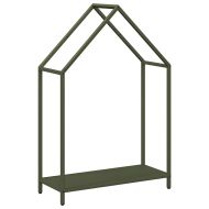 Стойка за дърва за огрев маслиненозелена 60x25x90 см
