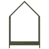 Стойка за дърва за огрев маслиненозелена 60x25x90 см