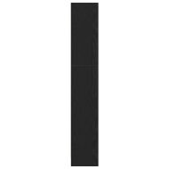 Библиотека, черно и дъб, 80x24x143 см, инженерно дърво