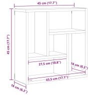Стенен рафт, черен дъб, 45x16x45 см, инженерно дърво