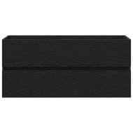 Шкаф за мивка, черен дъб, 100x38,5x45 см, инженерно дърво