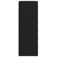 Сайдборд с 6 чекмеджета черен дъб 50x34x96 см инженерно дърво