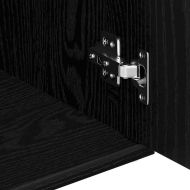 Сайдборд, черна дъб, 91x29,5x65 см, инженерно дърво