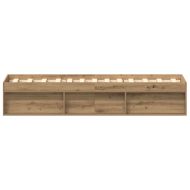 Рамка за легло без матрак дъб артизан 75x190 см инженерно дърво