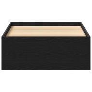 Рамка за легло без матрак Черен дъб 90x190 см инженерно дърво