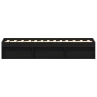 Рамка за легло без матрак Черен дъб 90x190 см инженерно дърво