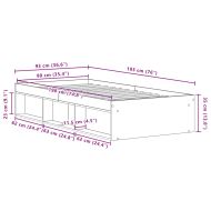 Рамка за легло без матрак Черен дъб 90x190 см инженерно дърво