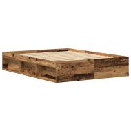 Рамка за легло без матрак старо дърво 150x200см инженерно дърво
