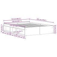 Рамка за легло без матрак старо дърво 150x200см инженерно дърво