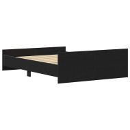 Рамка за легло без матрак Черен дъб Инженерна дървесина