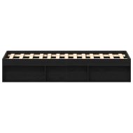 Рамка за легло без матрак Черен дъб Инженерна дървесина