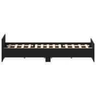 Рамка за легло без матрак Черен дъб 135x190 см инженерно дърво