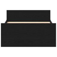 Рамка за легло без матрак Черен дъб 75x190 см инженерно дърво