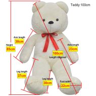Мека плюшена играчка мече XXL бяло 85 см