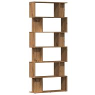 Библиотека, дъб артизан, 80x24x192 см, инженерно дърво