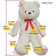 Мека плюшена играчка мече XXL бяло 160 см