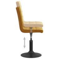 Въртящи се трапезни столове, 4 бр, кафяви, кадифе