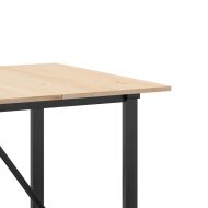 Трапезна маса О-образна рамка 180x90x75 см бор масив и чугун