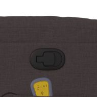 Изправящ масажен реклайнер стол, тъмнокафяв, текстил