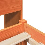 Легло с етажерка за книги, без матрак, 100x200 см, дърво масив