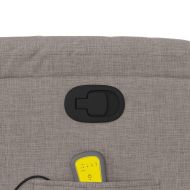 Масажен изправящ стол реклайнер, таупе, текстил