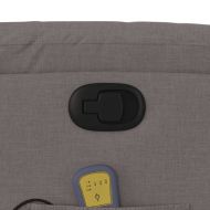 Масажен изправящ стол реклайнер, таупе, текстил