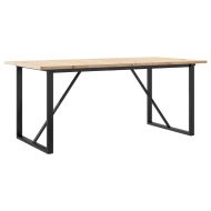 Трапезна маса О-образна рамка 180x90x75,5 см бор масив и чугун