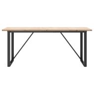 Трапезна маса О-образна рамка 180x90x75,5 см бор масив и чугун