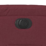 Електрически стол реклайнер, виненочервен, текстил