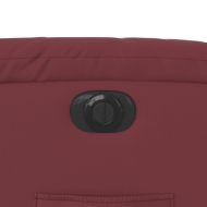 Електрически изправящ реклайнер стол, виненочервен, еко кожа