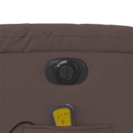 Електрически масажен реклайнер стол, кафяв, изкуствена кожа