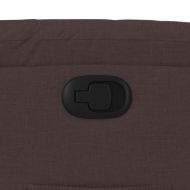 Изправящ реклайнер стол, тъмнокафяв, текстил