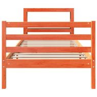 Рамка за легло без матрак, восъчнокафяв, 100x200 см, бор масив