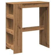 Бар маса с рафтове дъб артизан 90x40x103,5 см инженерно дърво