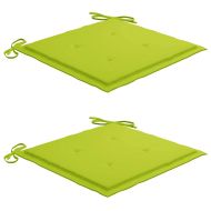 Градински столове, 2 бр, с възглавници, тиково дърво масив